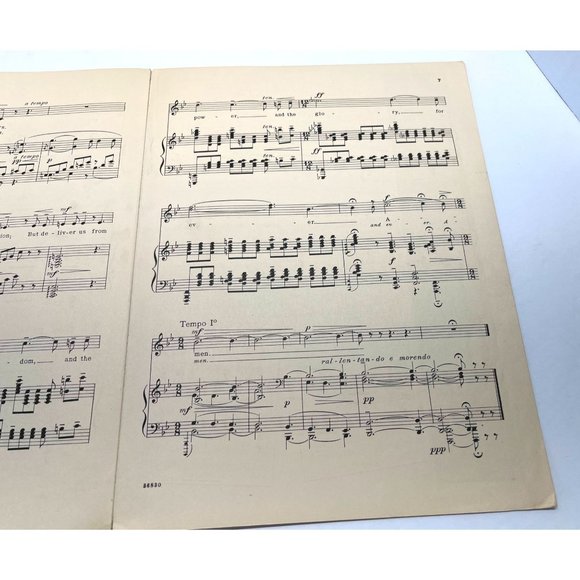 The Lord's Prayer Sheet Music Voice Organ Piano by Albert Hay Malotte 1935 - Picture 4 of 4